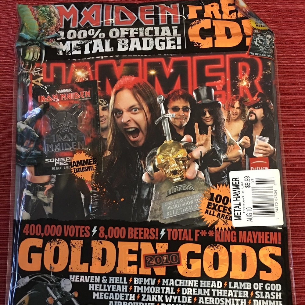 Metal Hammer Magazine Iron Maiden Metal Badge